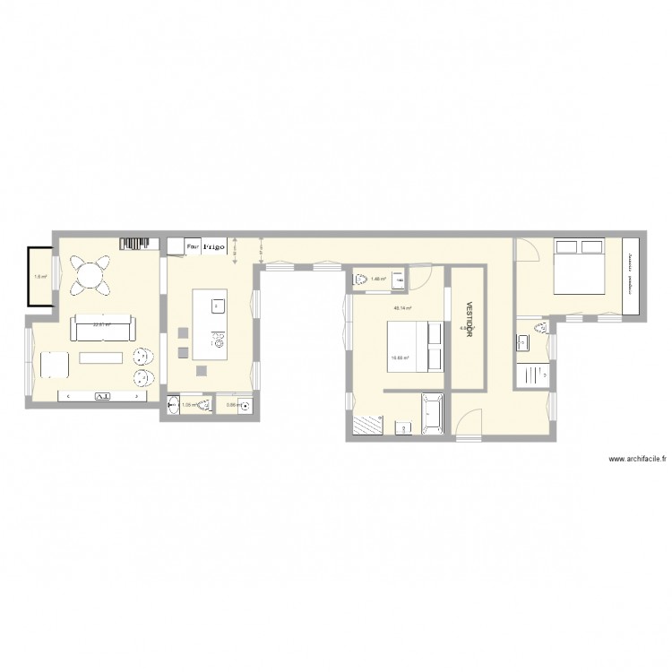 Castello 14 2habs. Plan de 0 pièce et 0 m2