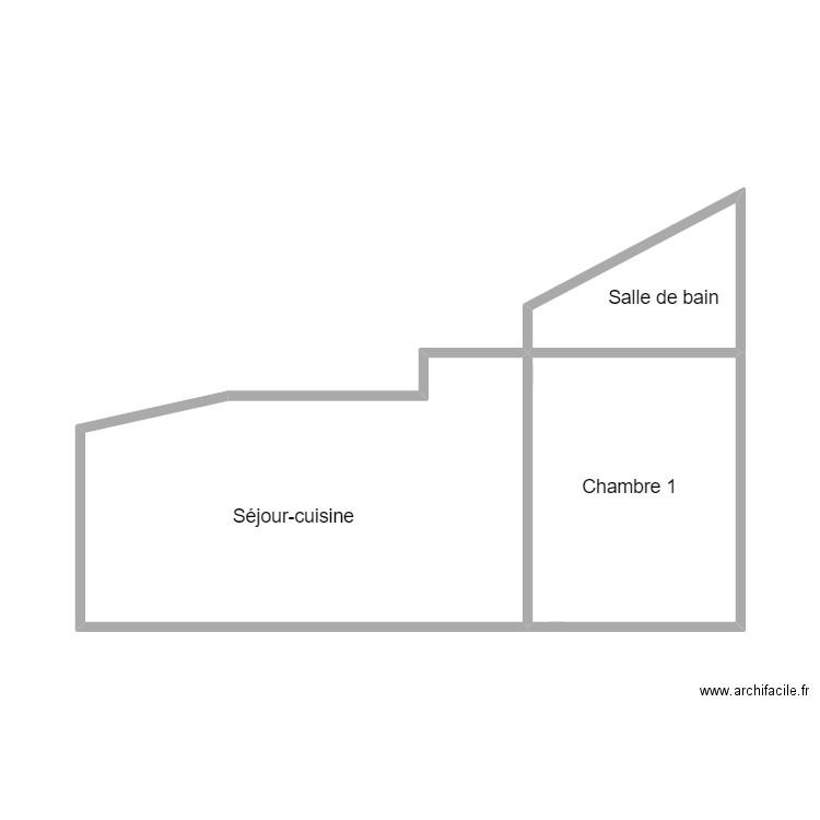 QUIMPER FERTIL. Plan de 1 pièce et 3 m2