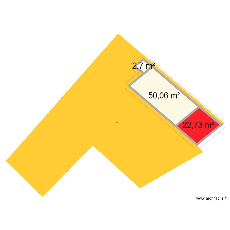 plan de masse demolition. Plan de 3 pièces et 76 m2