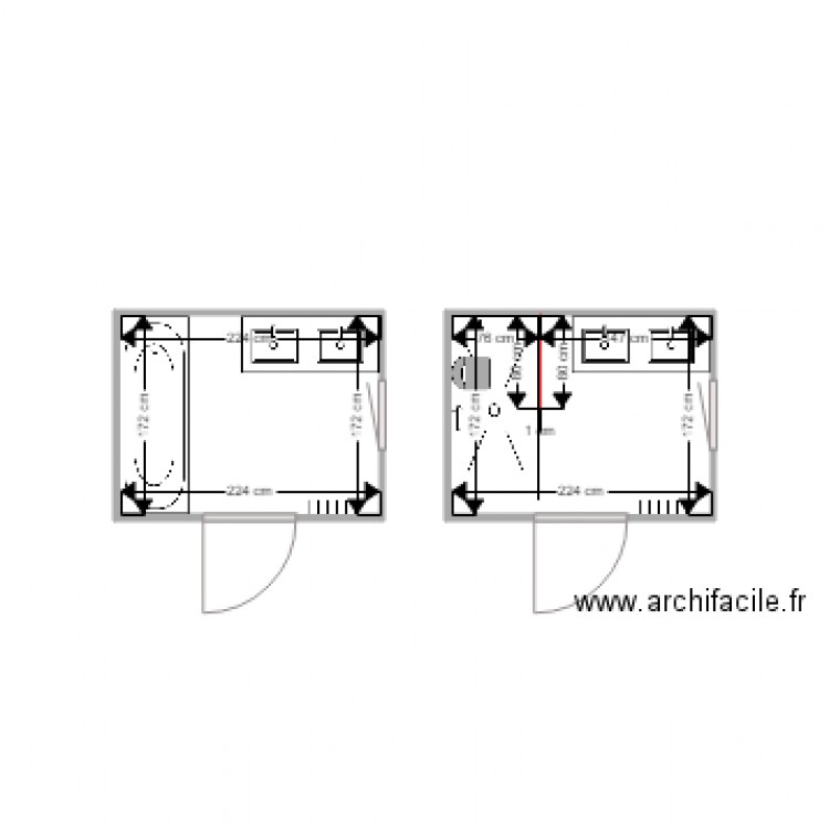 SDB Jam. Plan de 0 pièce et 0 m2