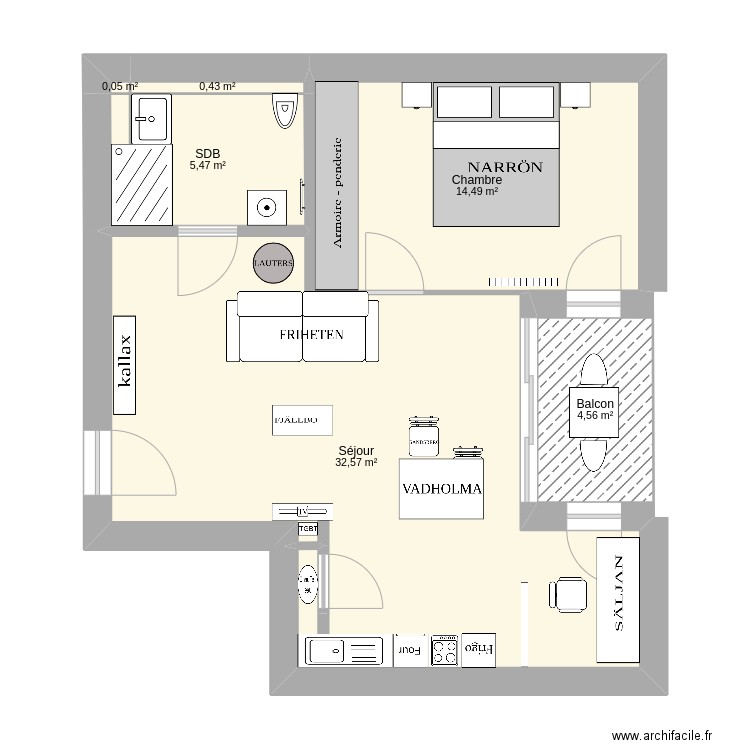 Appart2Sauvegarde. Plan de 0 pièce et 0 m2