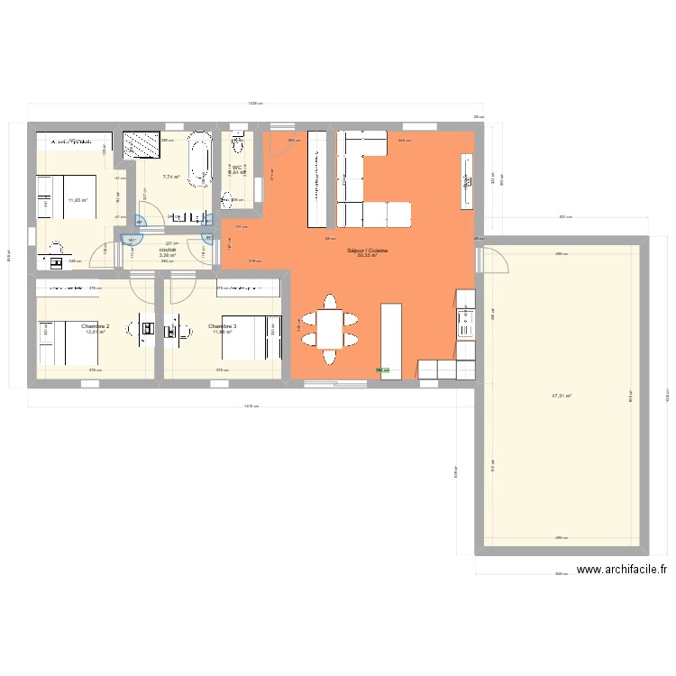 Test 1. Plan de 0 pièce et 0 m2