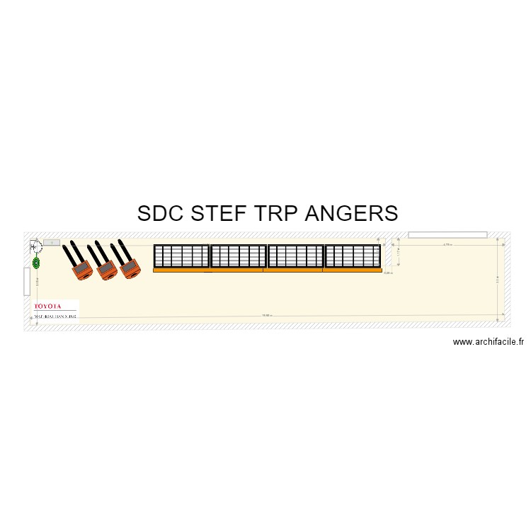 SDC STEF TRP ANGERS. Plan de 1 pièce et 71 m2