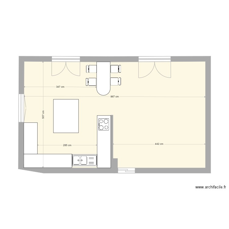 cuisine. Plan de 0 pièce et 0 m2