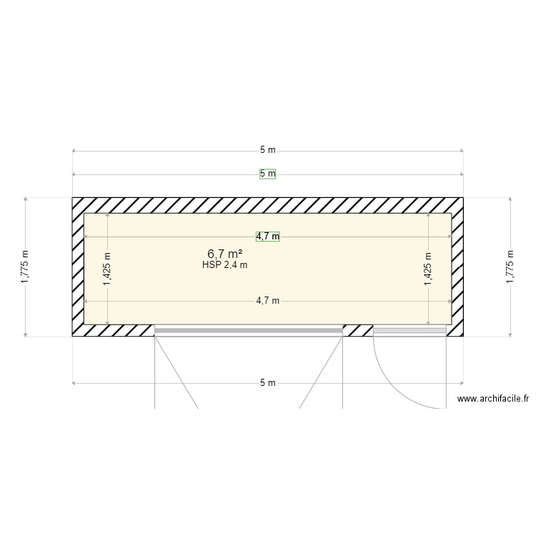 MEDAN Cabanon Poubelle et Arrosage. Plan de 1 pièce et 7 m2