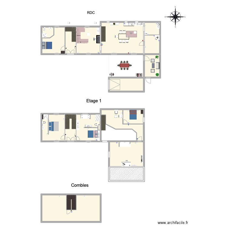 Semeac Electricité. Plan de 19 pièces et 336 m2