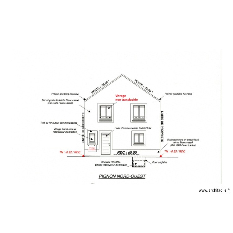 Façade 2. Plan de 0 pièce et 0 m2