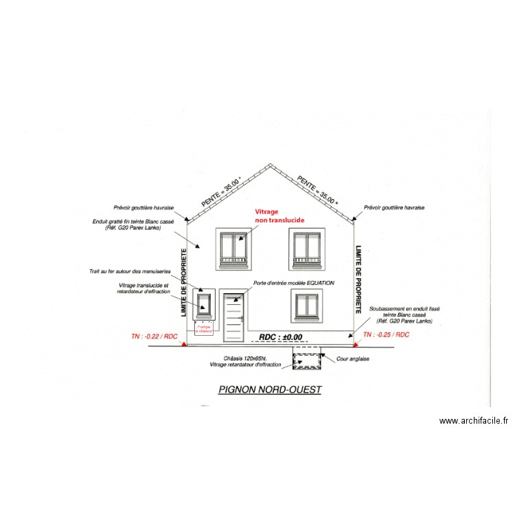 Façade 2. Plan de 0 pièce et 0 m2