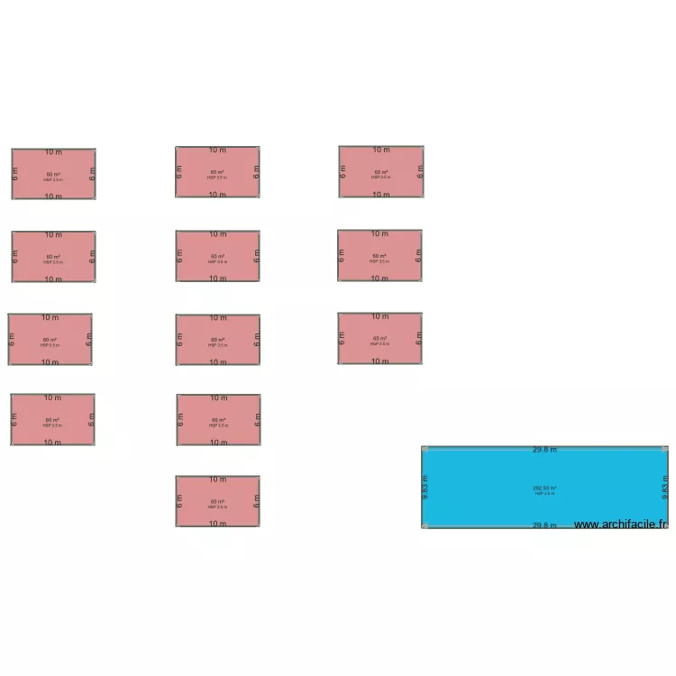 maison et piscine . Plan de 
