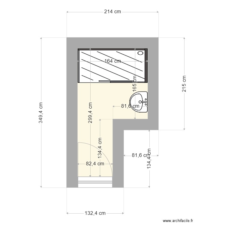 Bresson. Plan de 1 pièce et 4 m2