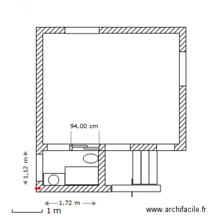 salle d'eau. Plan de 0 pièce et 0 m2