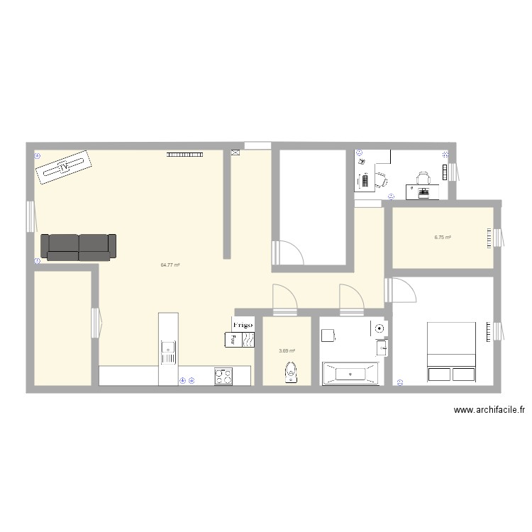 Mon appartement 11 01 2020. Plan de 0 pièce et 0 m2