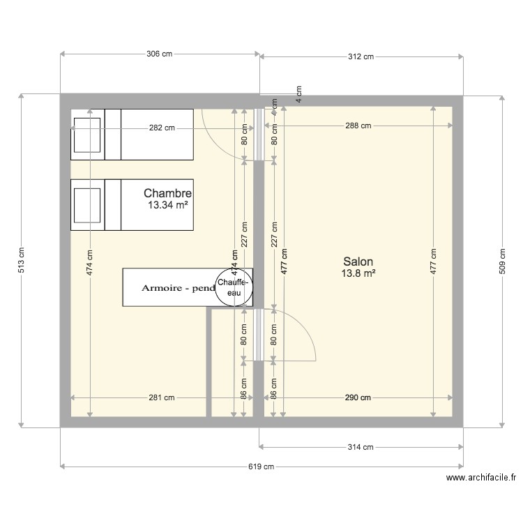 salon. Plan de 0 pièce et 0 m2