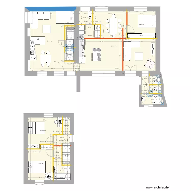 maison projet V10. Plan de 