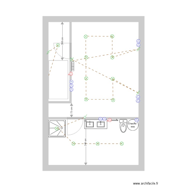 LESSINES ELEC REVU 19102022. Plan de 13 pièces et 152 m2