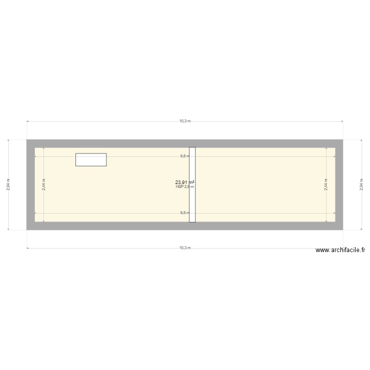 electricicte coté garage. Plan de 1 pièce et 24 m2