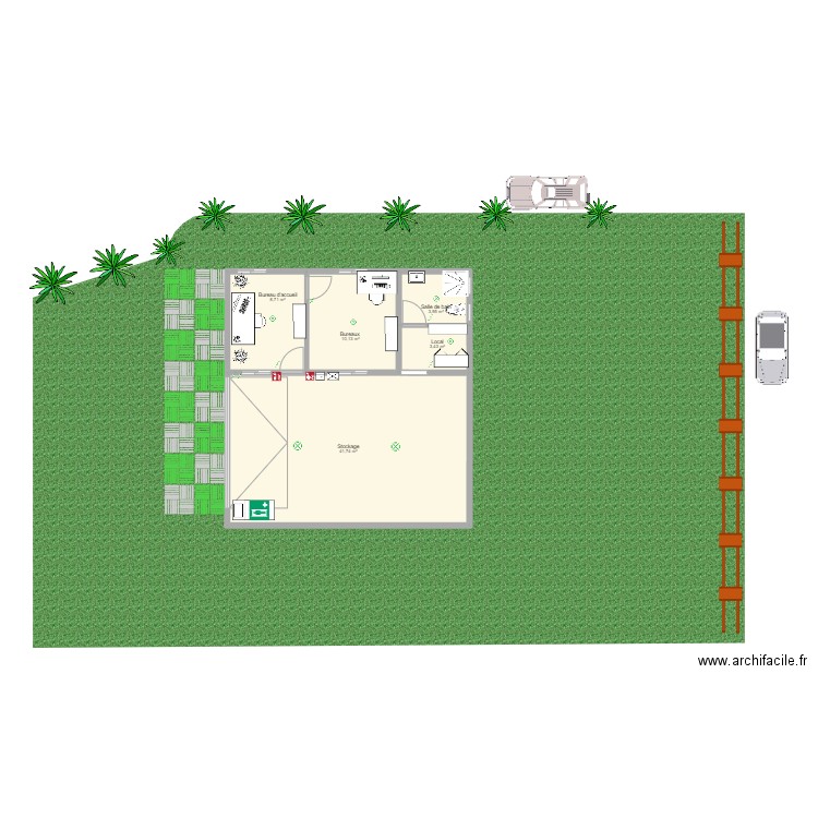 Location nautical. Plan de 5 pièces et 68 m2