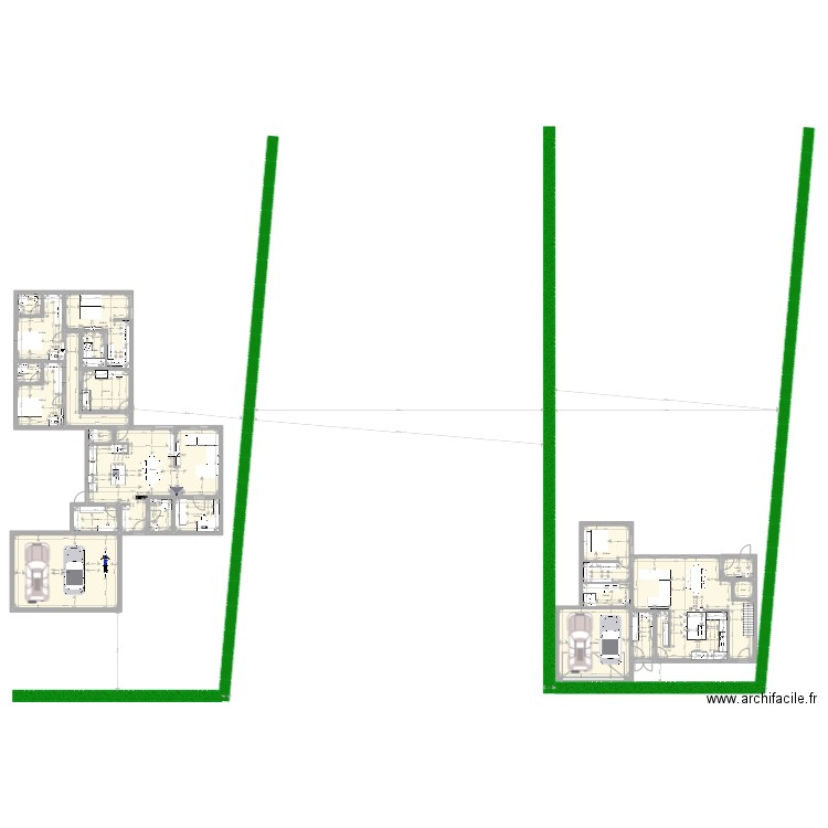 Plan etage. Plan de 27 pièces et 397 m2