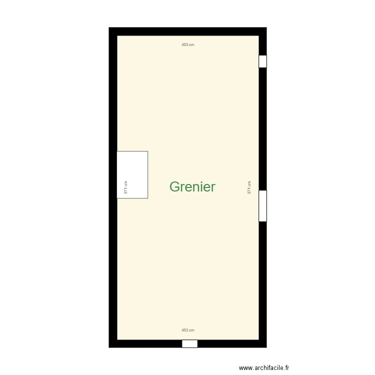 HENTZIEN. Plan de 3 pièces et 121 m2