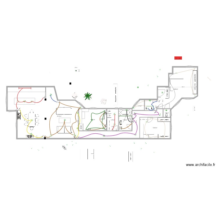 ferraz 54 cama principal invertida luces techo2. Plan de 0 pièce et 0 m2