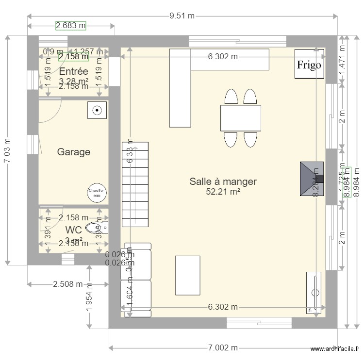 CJ LF PLAN 9 X 7 OPTION  GARAGE MF. Plan de 0 pièce et 0 m2