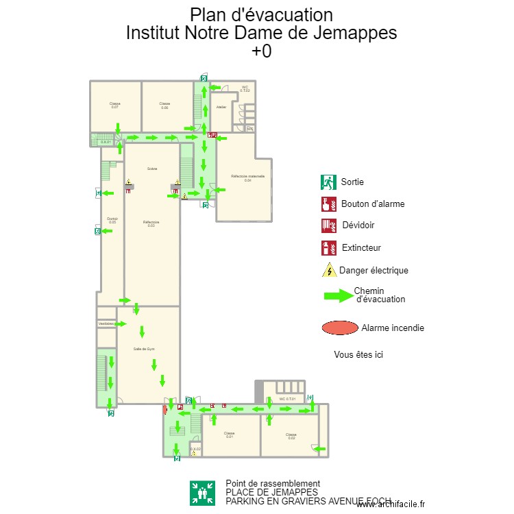 Notre Dame Rez de chaussée. Plan de 0 pièce et 0 m2
