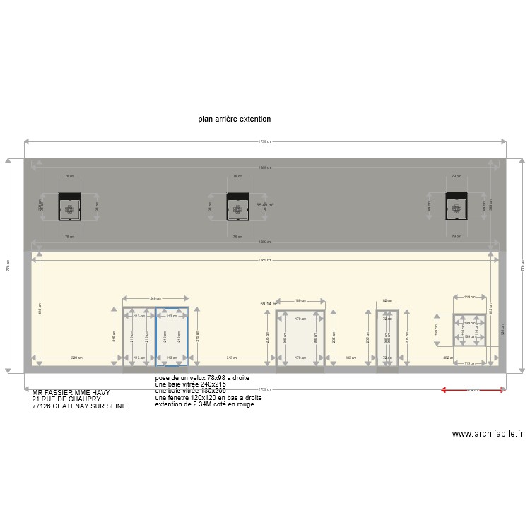 plan arrière ok. Plan de 0 pièce et 0 m2