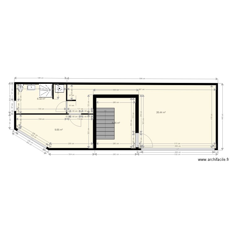 1er etage F2. Plan de 0 pièce et 0 m2