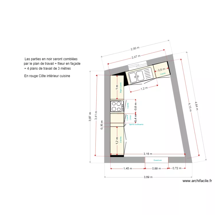 Cuisine Anzia Plan 2. Plan de Cuisine Anzia Plan 2. Plan de