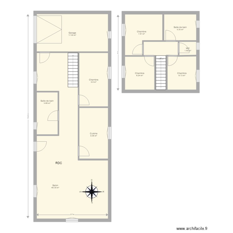 MONTAILLARD CHATELNEUF. Plan de 0 pièce et 0 m2