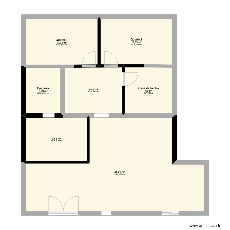 Alexandre senna modificado 2. Plan de 7 pièces et 101 m2