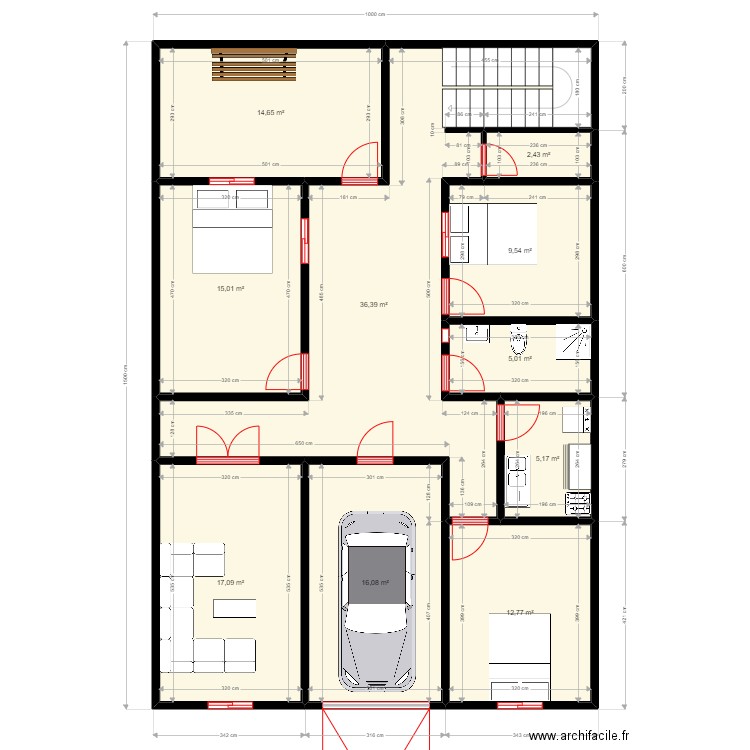 MAISON PRIMO. Plan de 10 pièces et 134 m2