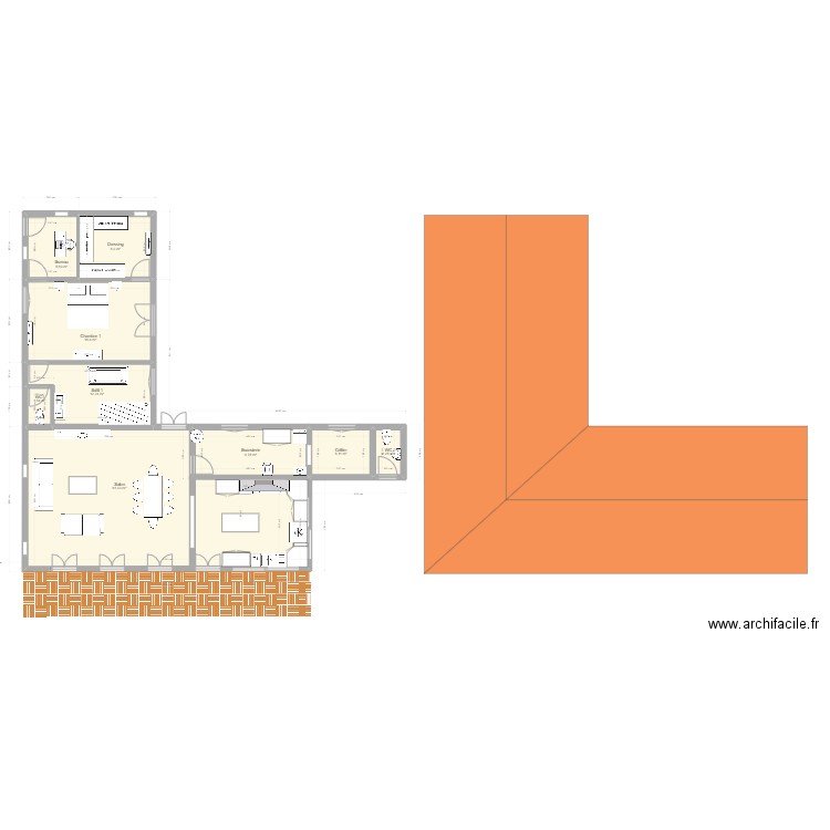 ITACARE 5 1 chambre. Plan de 9 pièces et 125 m2