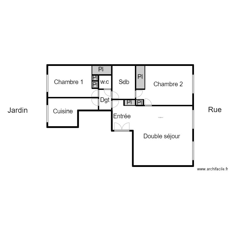 DUPONT (Neuilly). Plan de 12 pièces et 188 m2