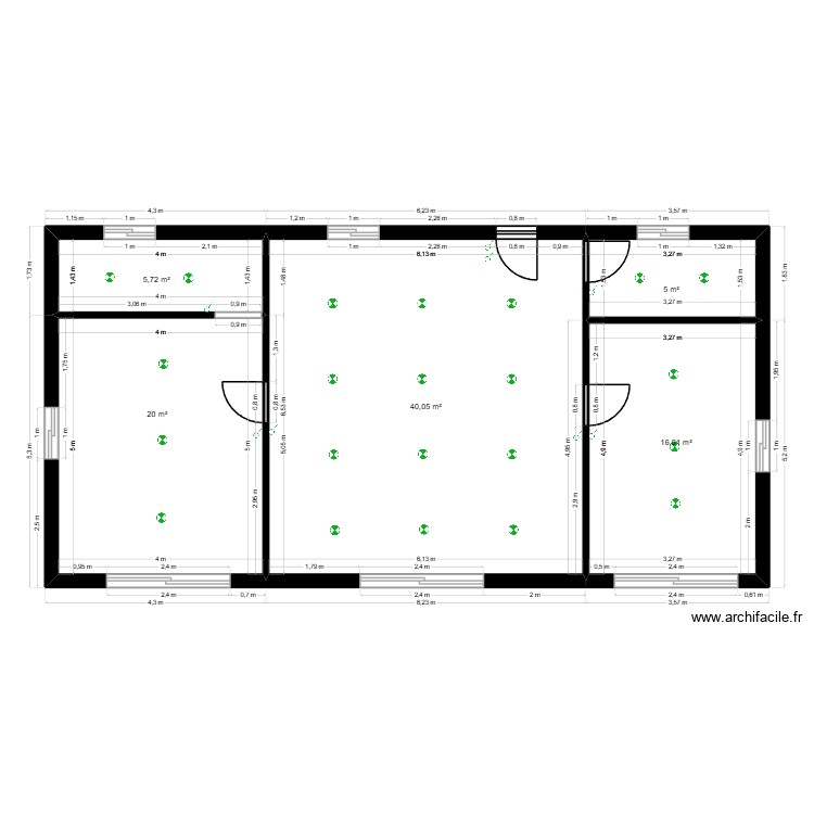 Maison 1. Plan de 5 pièces et 87 m2