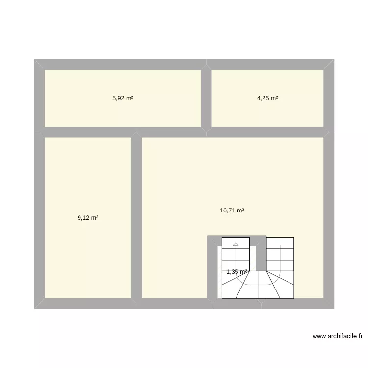 cave 2. Plan de 5  et 37 m²