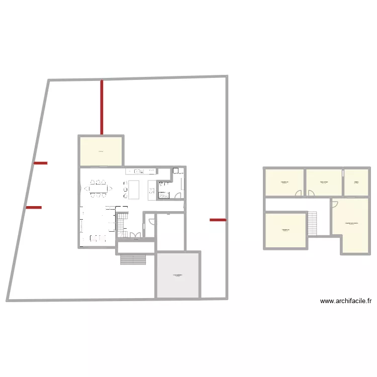 Maison. Plan de 8 et 174 m² Maison. Plan de 8 et 174 m²