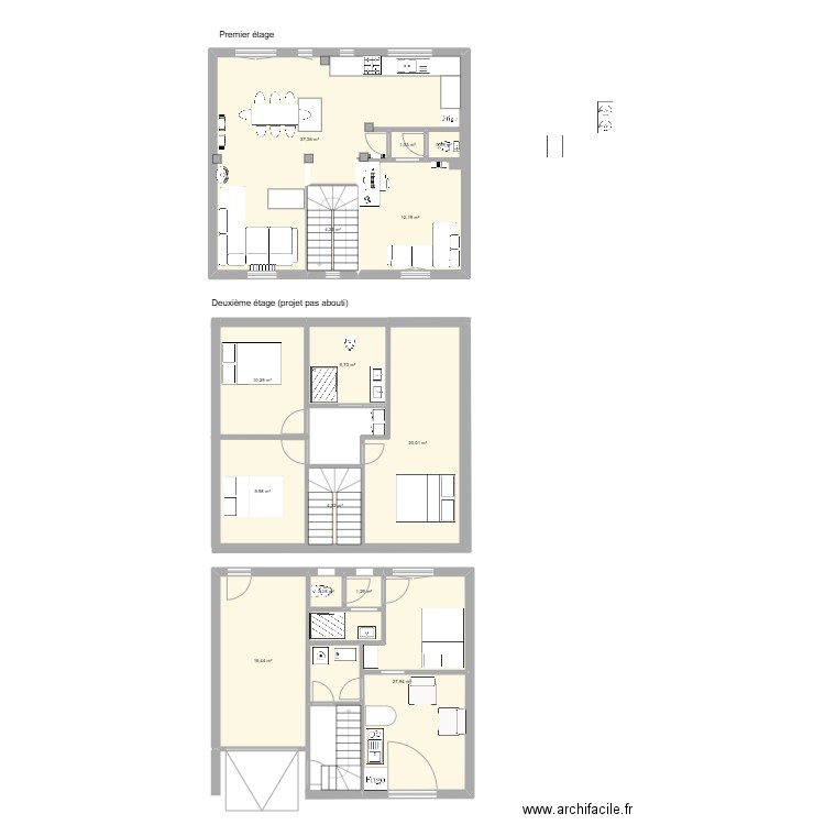 Pierre de Bayard 4. Plan de 14 pièces et 154 m2