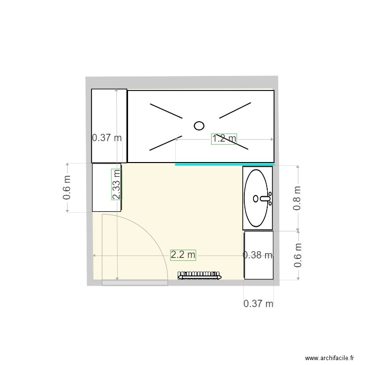 bains albi. Plan de 0 pièce et 0 m2