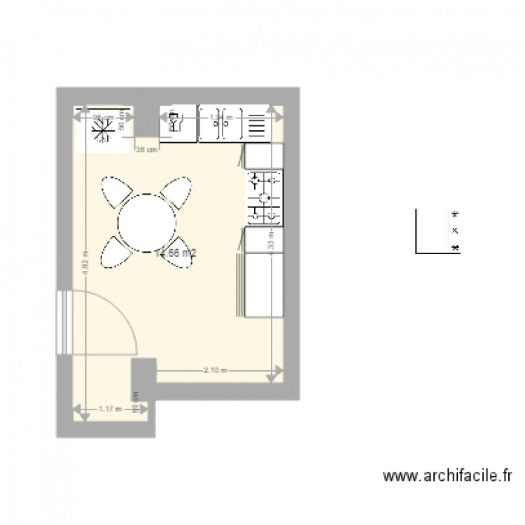 cuisinebis. Plan de 0 pièce et 0 m2