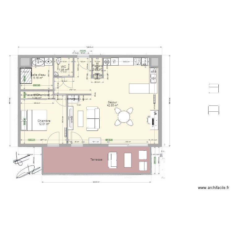 Appartement Concarneau. Plan de 0 pièce et 0 m2