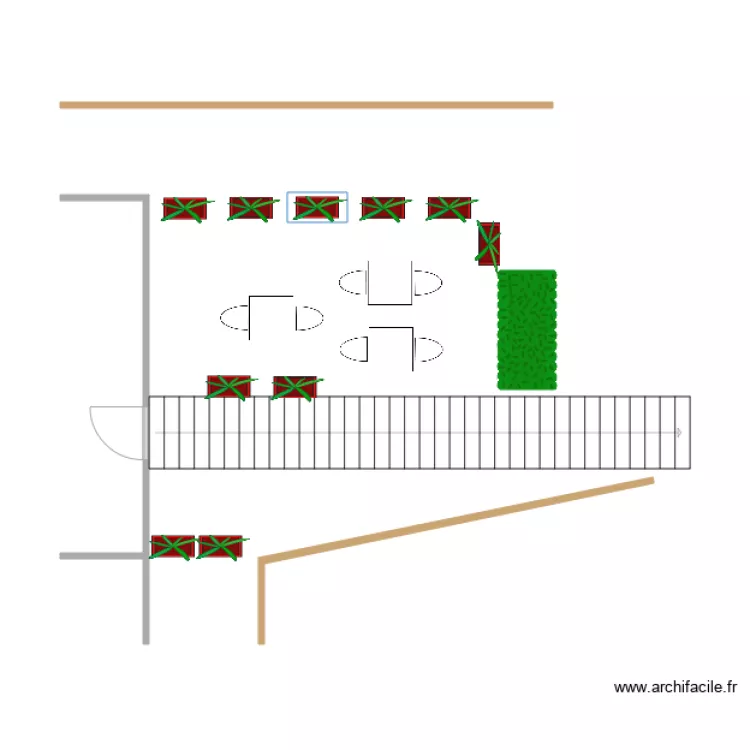 CAFE DES SPORTS rampe. Plan de 