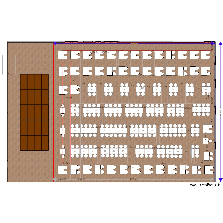 salle les années 80. Plan de 0 pièce et 0 m2