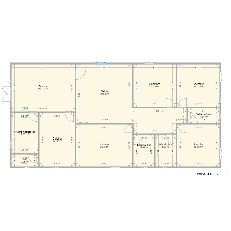 deux pieces ferdi 4. Plan de 12 pièces et 183 m2