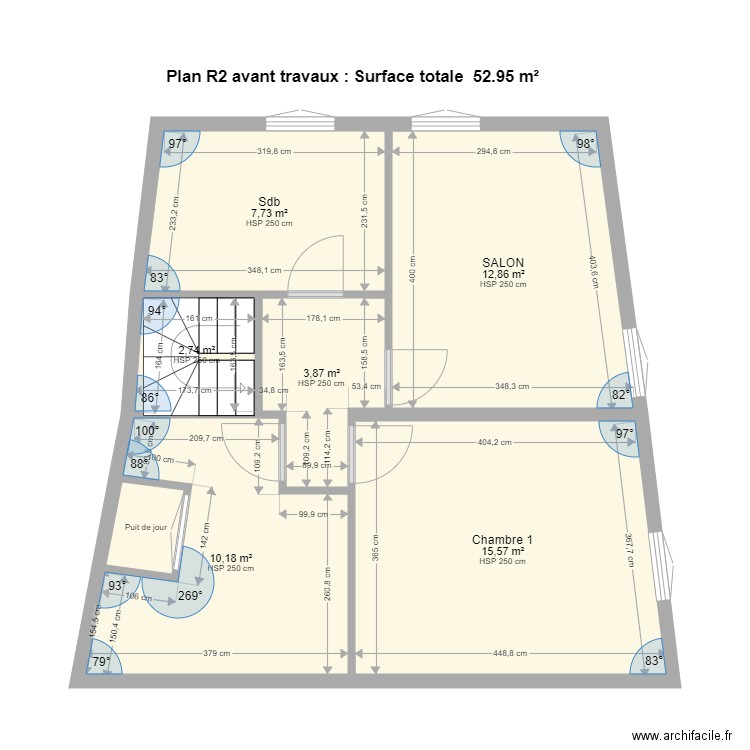 PAMIERS3 R2 avant travaux. Plan de 0 pièce et 0 m2