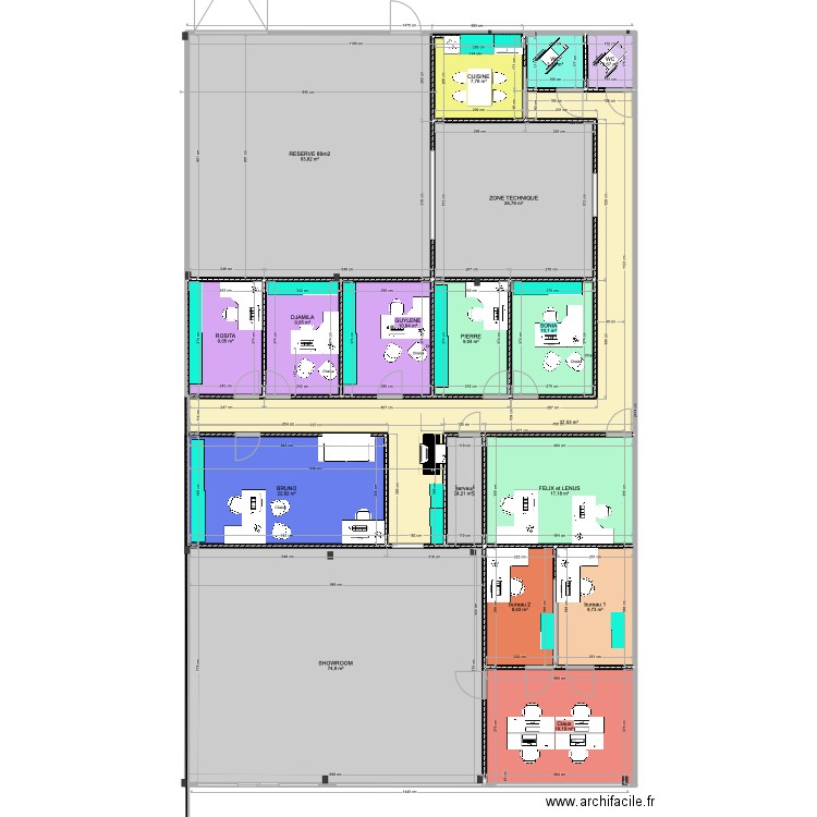 ZONE BUREAUX 26022022. Plan de 0 pièce et 0 m2
