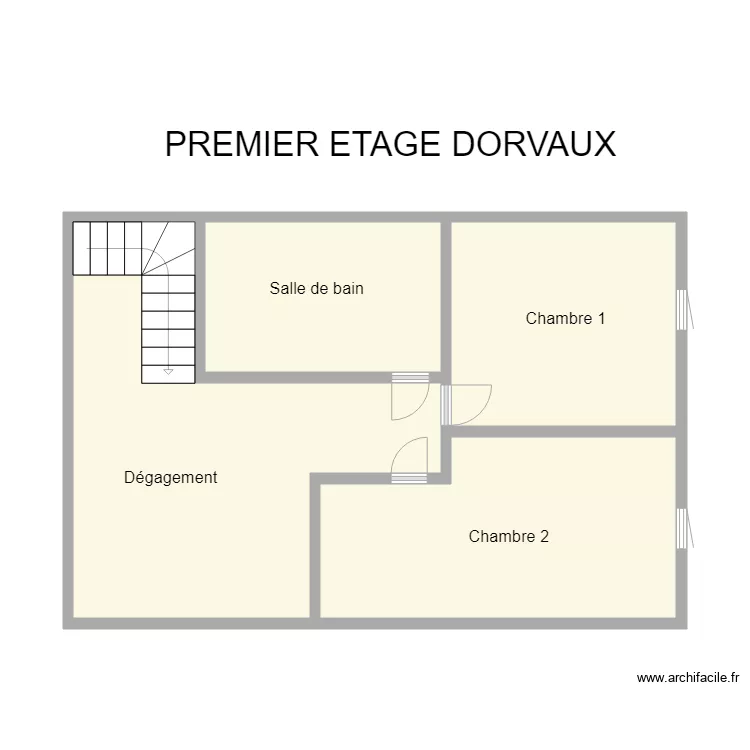 PREMIER ETAGE DORAUX. Plan de 
