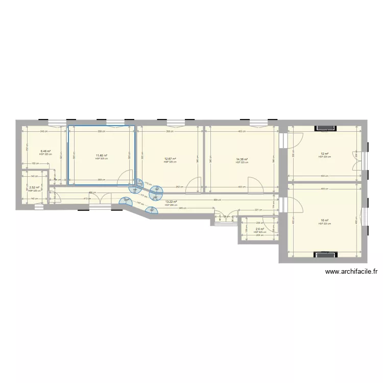 Apt Ajaccio 3  &eacute;tage. Plan de 