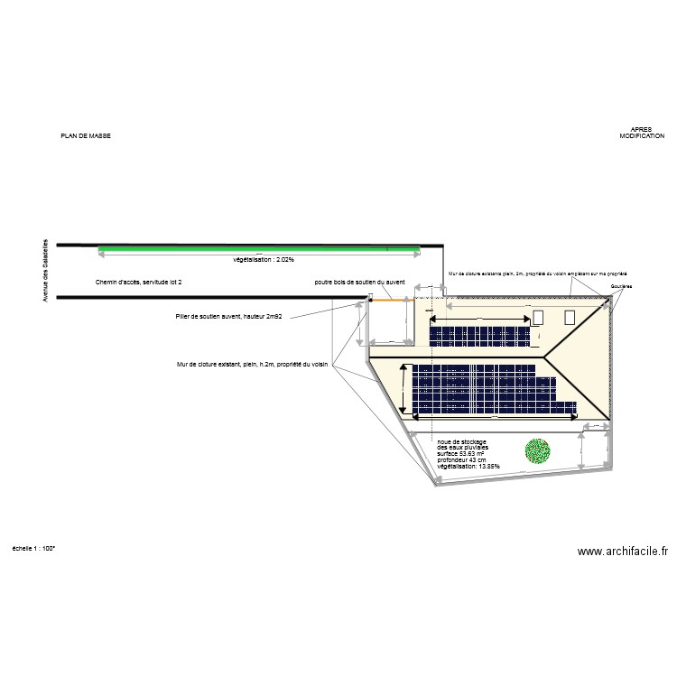 PLAN DE MASSE 1. Plan de 0 pièce et 0 m2