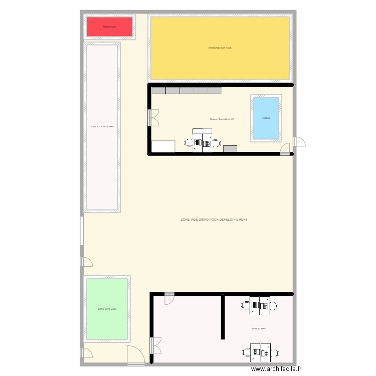 IMPLANTATION KARDEX. Plan de 0 pièce et 0 m2